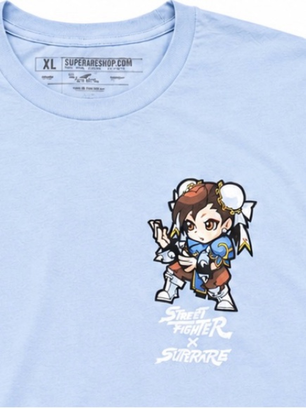 Street Fighter x Superrare Kids Light Blue Chun-Li Graphic Tee